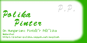 polika pinter business card